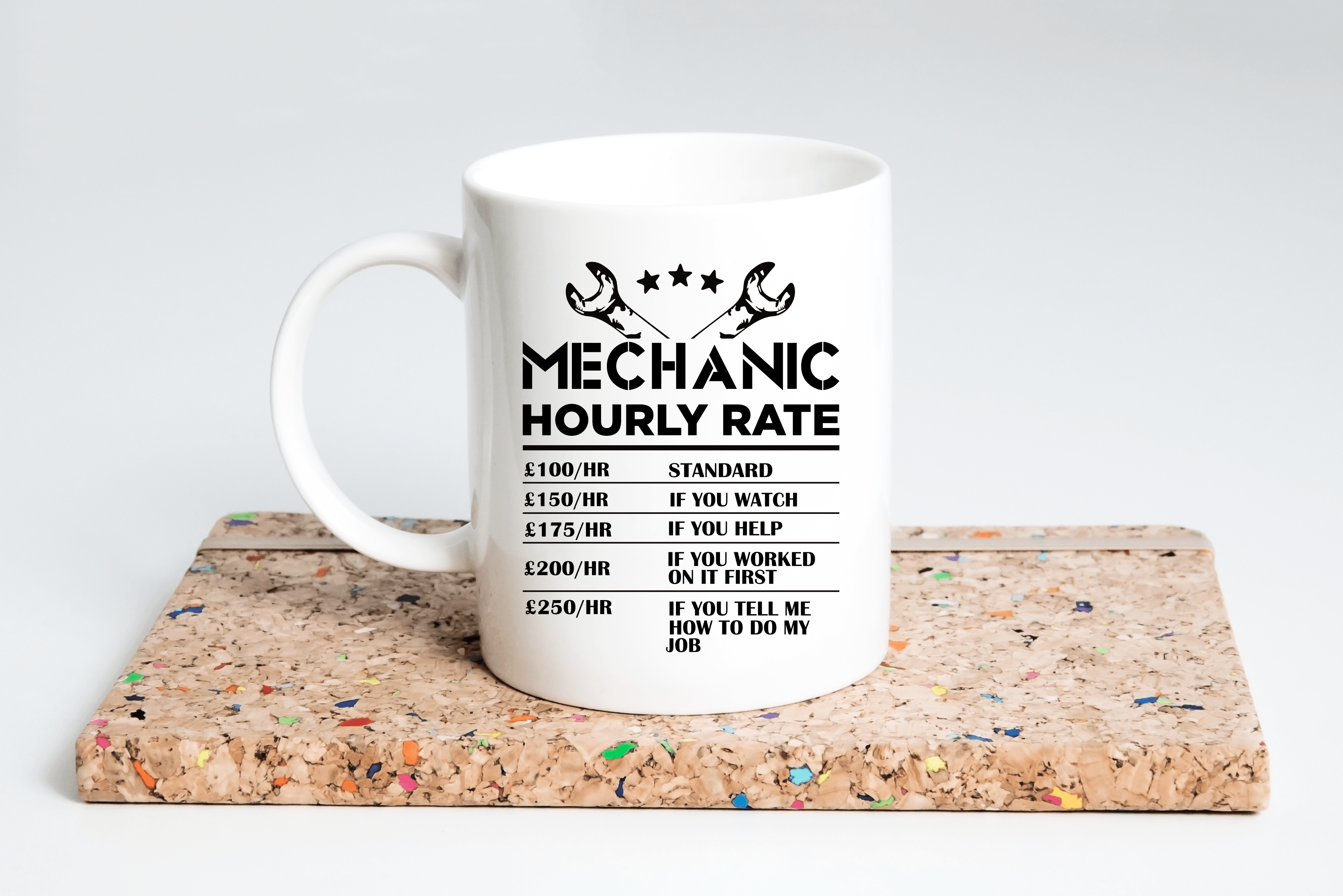 Mechanics Hourly Rate Mug