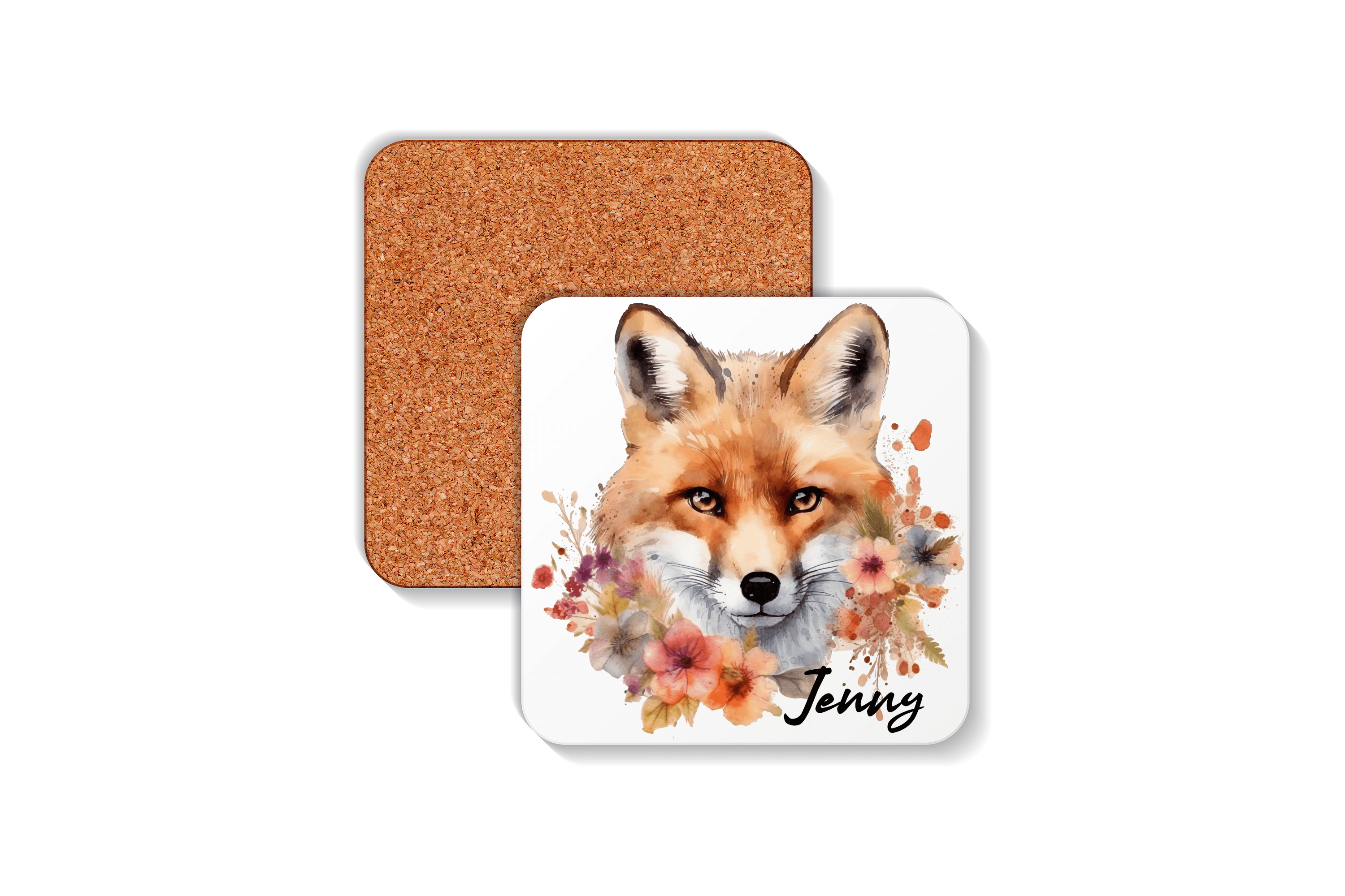 personalised fox coaster