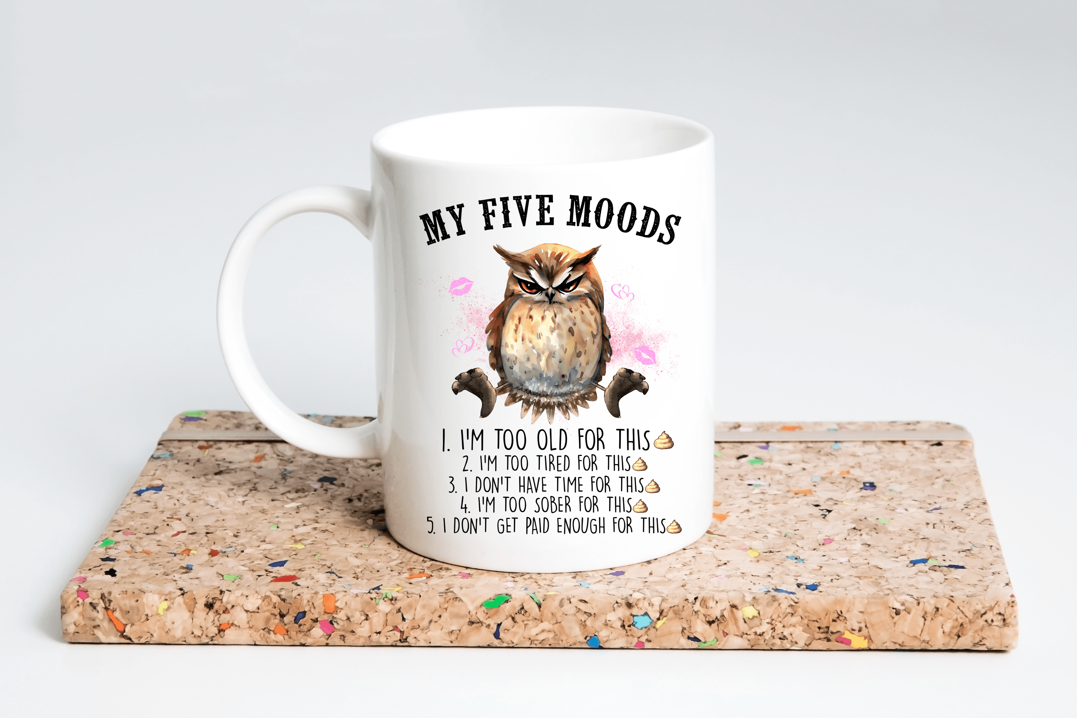 My Five Moods Owl Mug