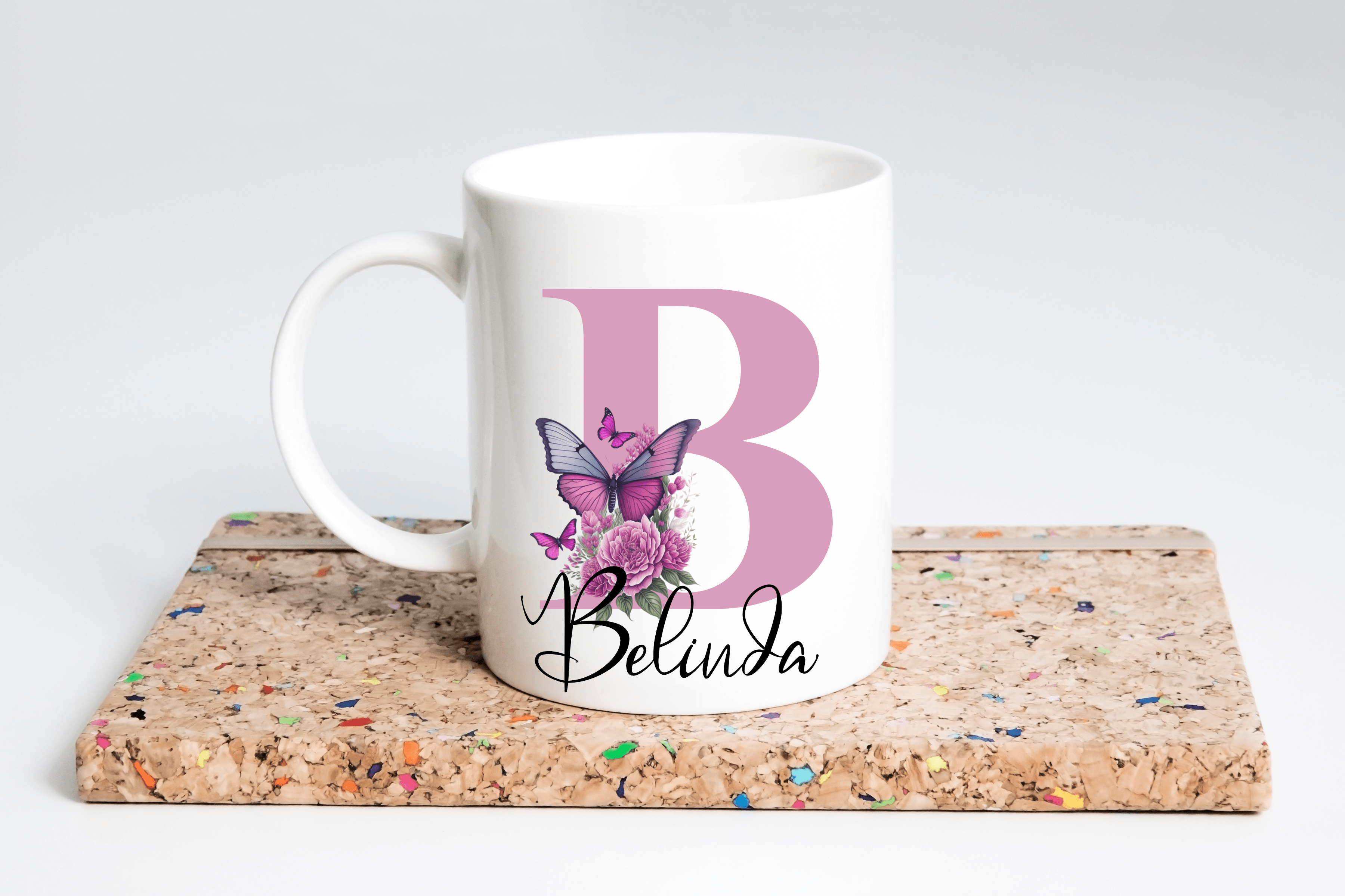 Personalised Butterfly Initial Mug